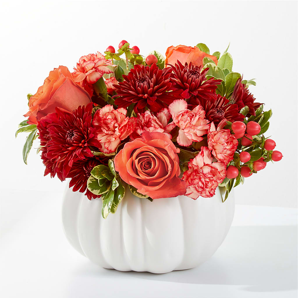 Autumn Air Pumpkin Bouquet – SIXTO'S FLOWER SHOP, Union City NJ