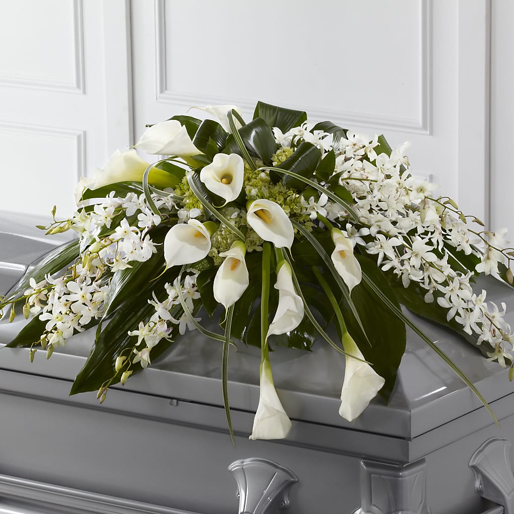 Angel Wings Casket Spray – SIXTO'S FLOWER SHOP, Union City NJ