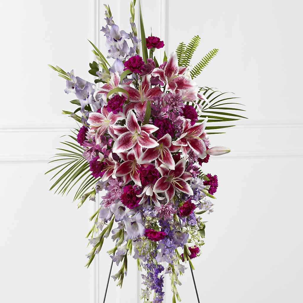 Tender Touch Standing Spray – SIXTO'S FLOWER SHOP, Union City NJ