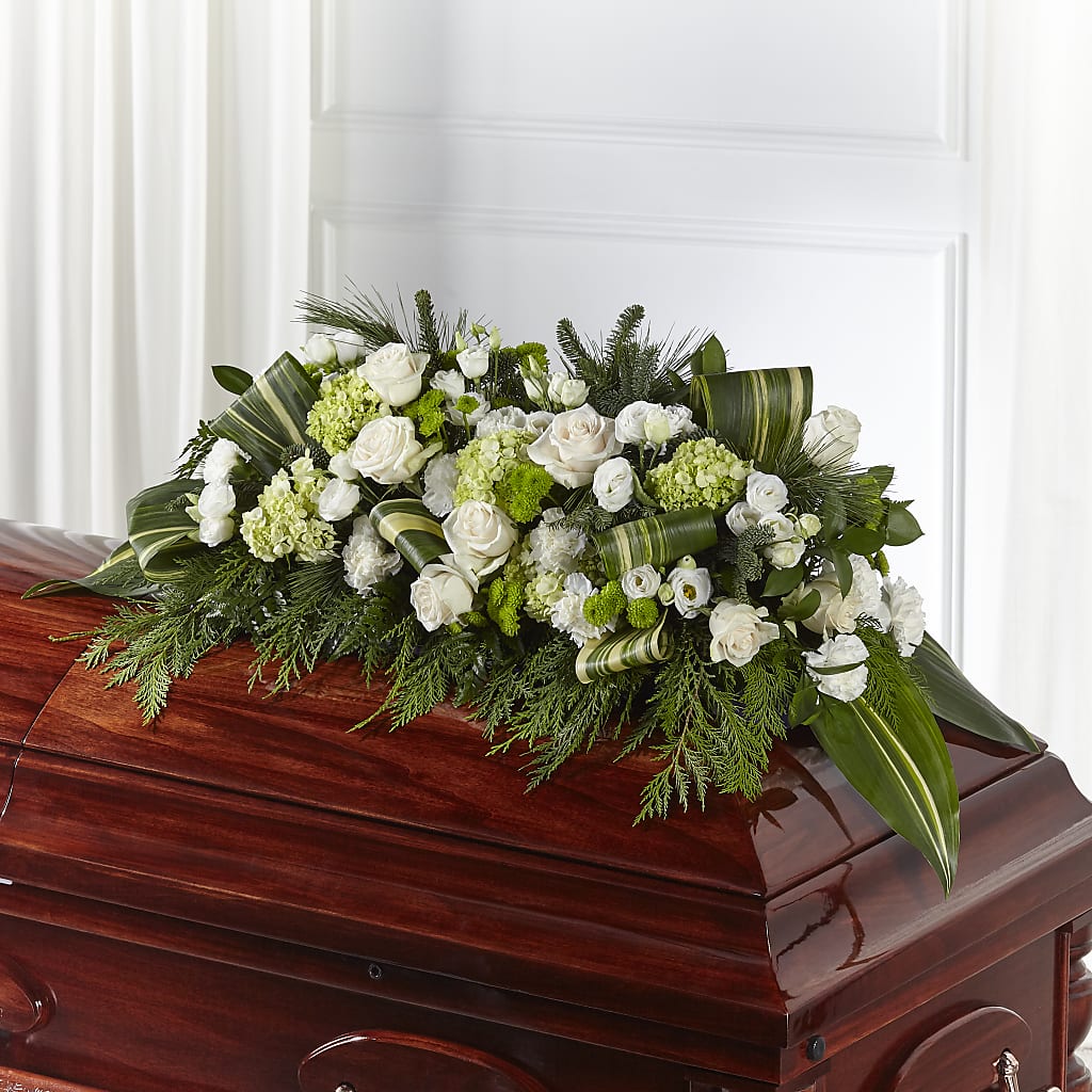Hopeful Gesture Casket Spray – SIXTO'S FLOWER SHOP, Union City NJ