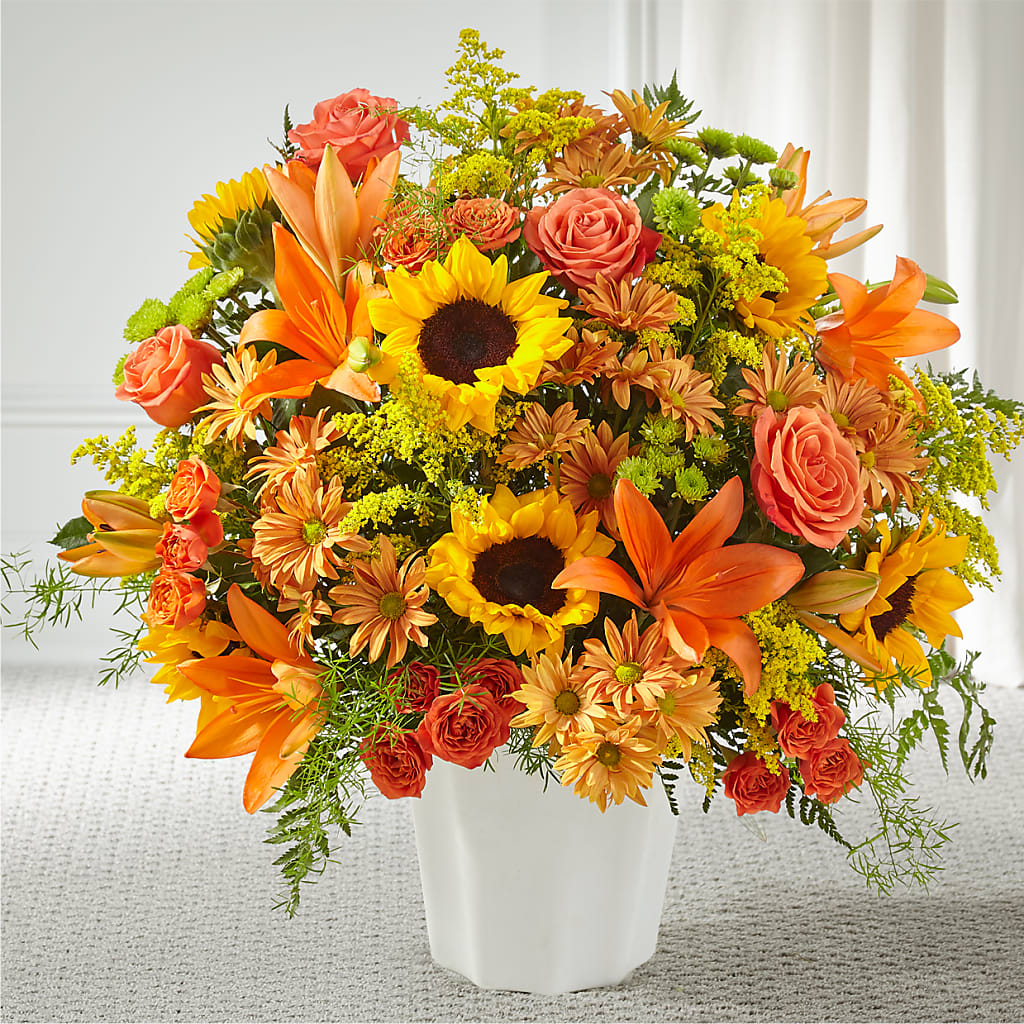 Harvest Thoughts Floor Basket – SIXTO'S FLOWER SHOP, Union City NJ