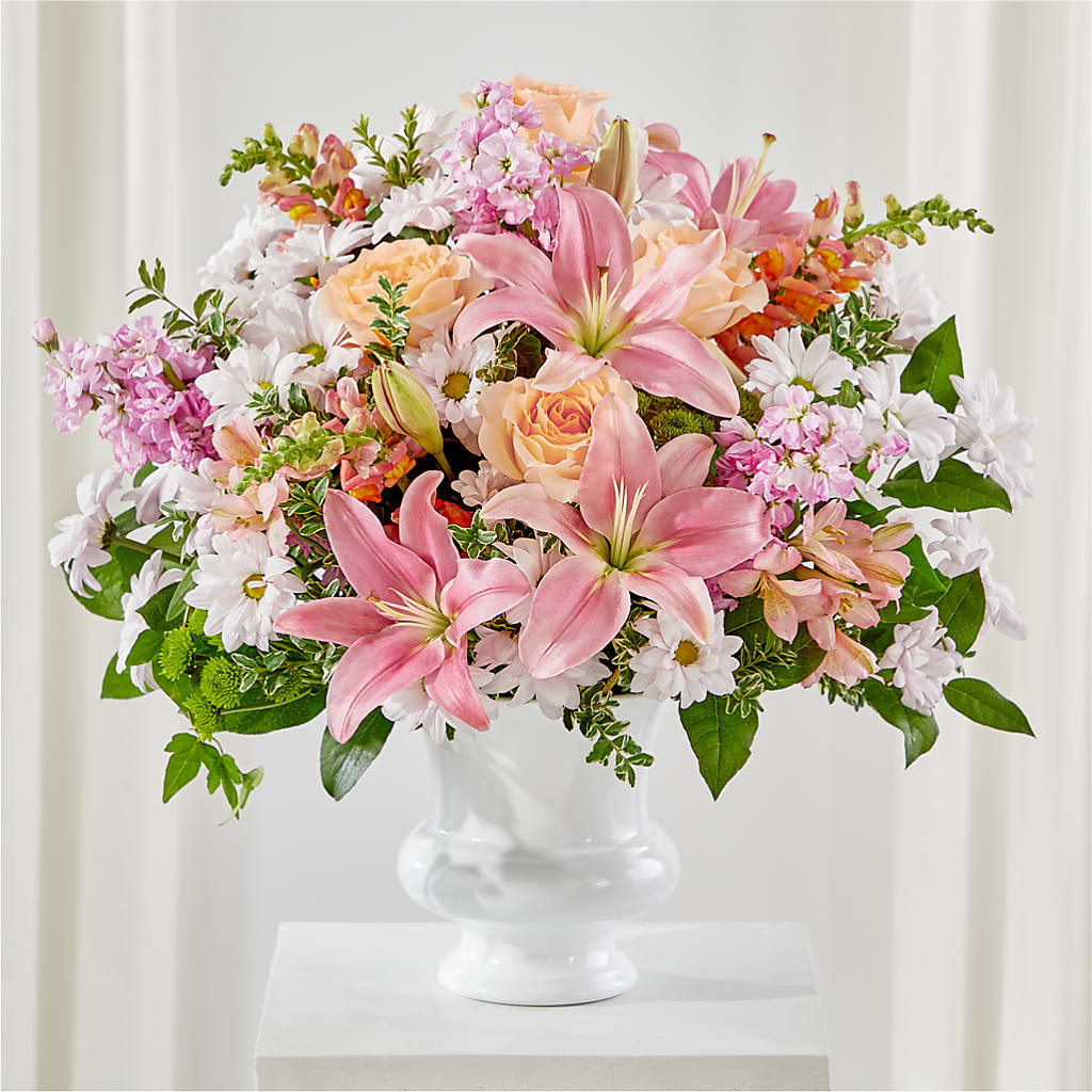 Heartfelt Gesture Urn Arrangement – SIXTO'S FLOWER SHOP, Union City NJ