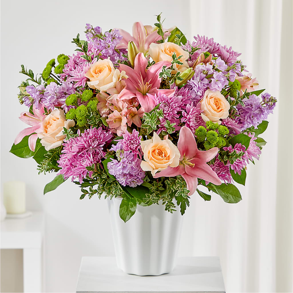 Supportive Embrace Tabletop Basket – SIXTO'S FLOWER SHOP, Union City NJ