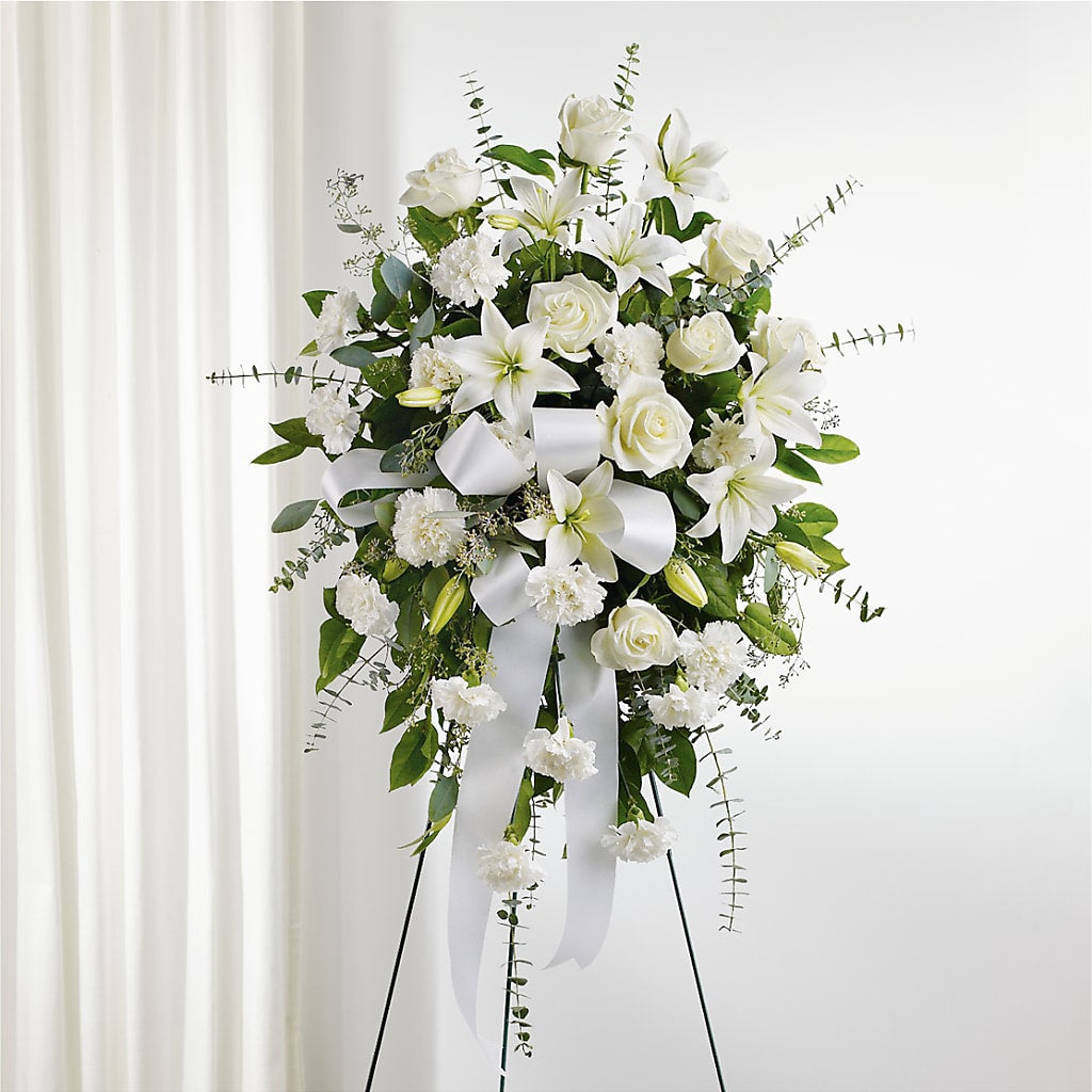 With Care Standing Spray – SIXTO'S FLOWER SHOP, Union City NJ