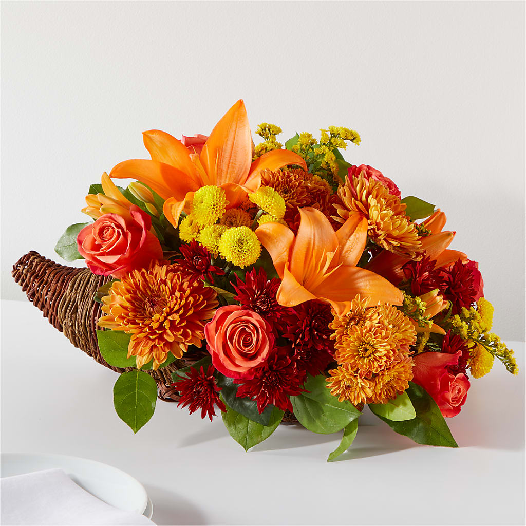 Bouquet of Blessings Cornucopia – SIXTO'S FLOWER SHOP, Union City NJ