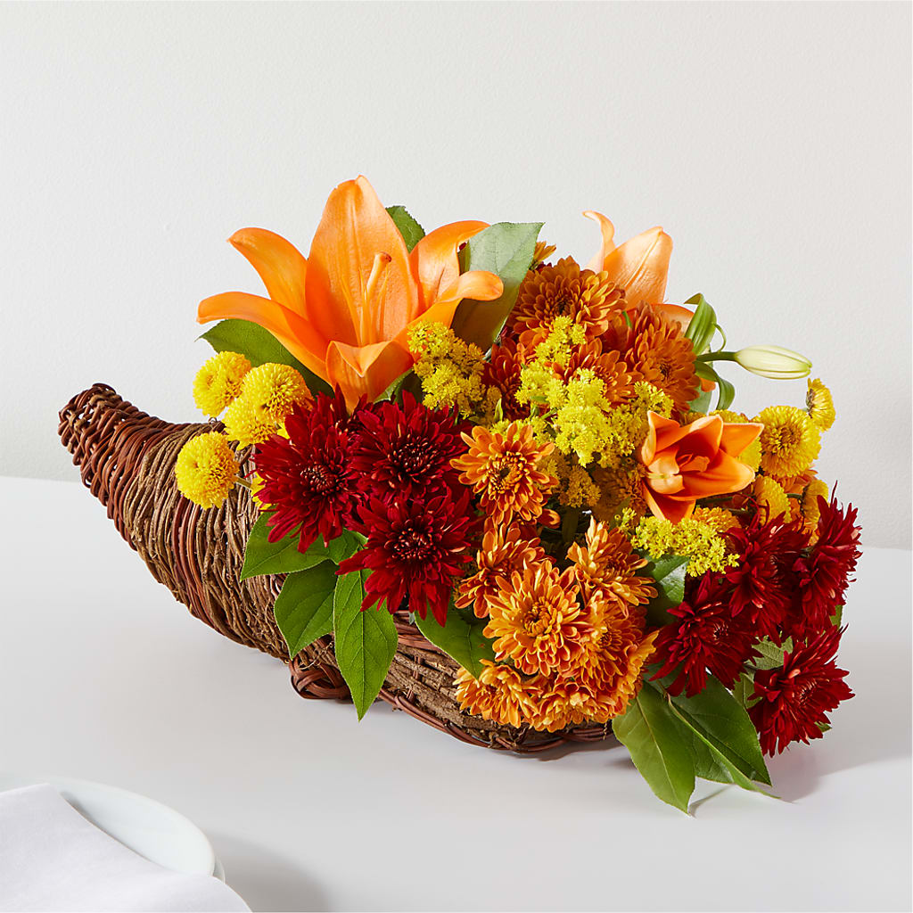 Bouquet of Blessings Cornucopia – SIXTO'S FLOWER SHOP, Union City NJ