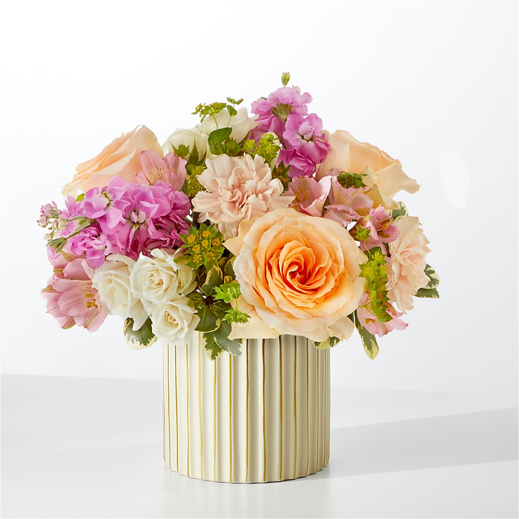Paradise Bouquet with Ivory Vase – SIXTO'S FLOWER SHOP, Union City NJ