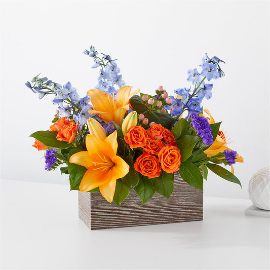 Radiant Citrus Box Bouquet – SIXTO'S FLOWER SHOP, Union City NJ