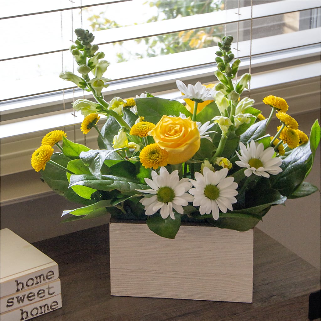 Sun Salutation Box Bouquet – SIXTO'S FLOWER SHOP, Union City NJ