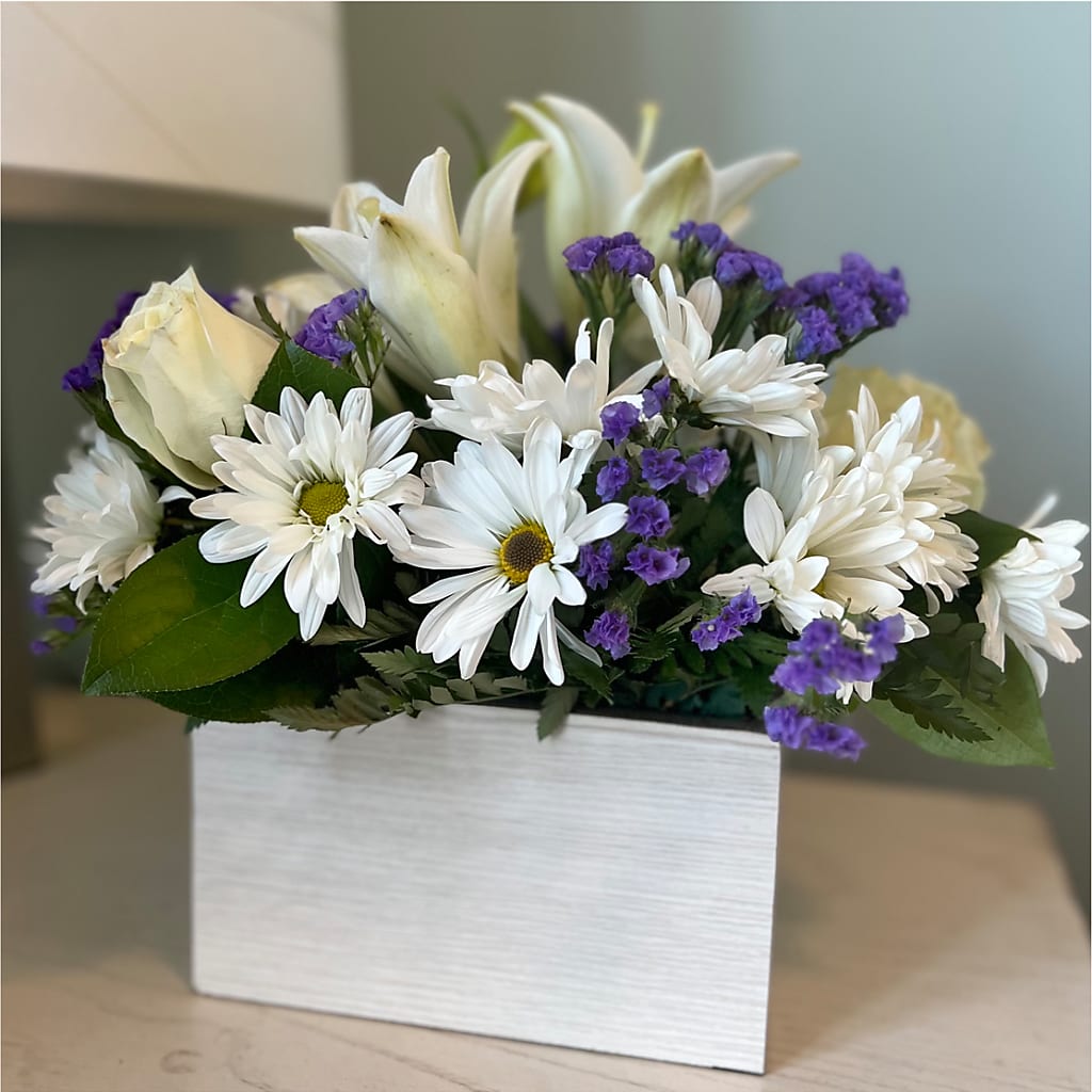 Beyond Blue Box Bouquet – SIXTO'S FLOWER SHOP, Union City NJ