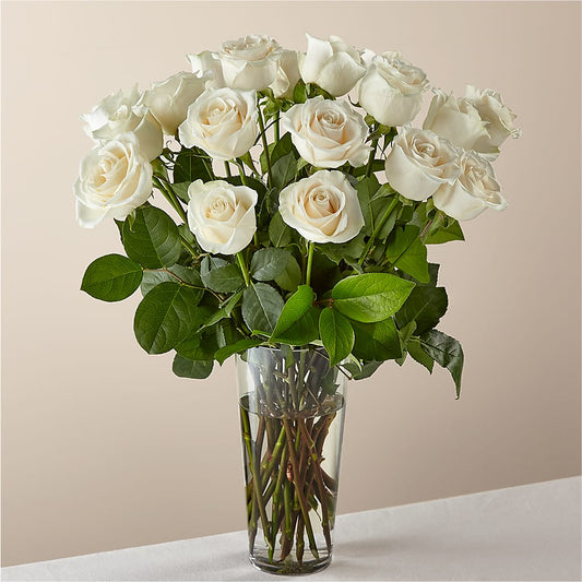 Long Stem White Rose Bouquet – SIXTO'S FLOWER SHOP, Union City NJ