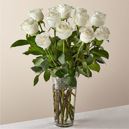 Long Stem White Rose Bouquet – SIXTO'S FLOWER SHOP, Union City NJ