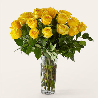 Long Stem Yellow Rose Bouquet – SIXTO'S FLOWER SHOP, Union City NJ
