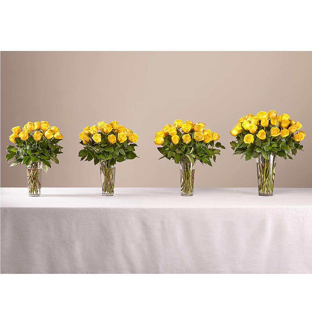 Long Stem Yellow Rose Bouquet – SIXTO'S FLOWER SHOP, Union City NJ