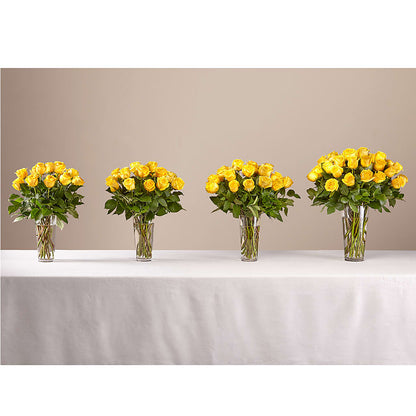 Long Stem Yellow Rose Bouquet – SIXTO'S FLOWER SHOP, Union City NJ