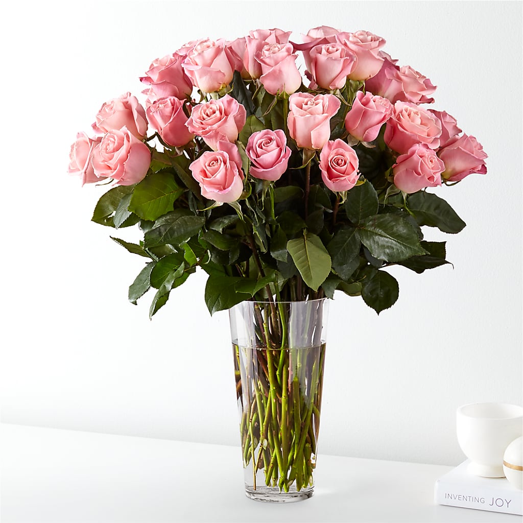 Long Stem Pink Rose Bouquet – SIXTO'S FLOWER SHOP, Union City NJ