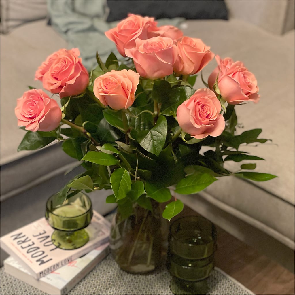 Long Stem Pink Rose Bouquet – SIXTO'S FLOWER SHOP, Union City NJ