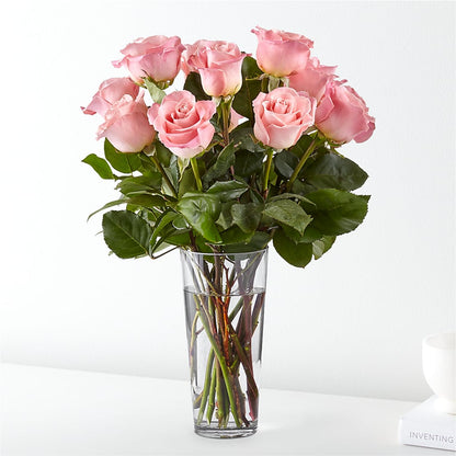 Long Stem Pink Rose Bouquet – SIXTO'S FLOWER SHOP, Union City NJ