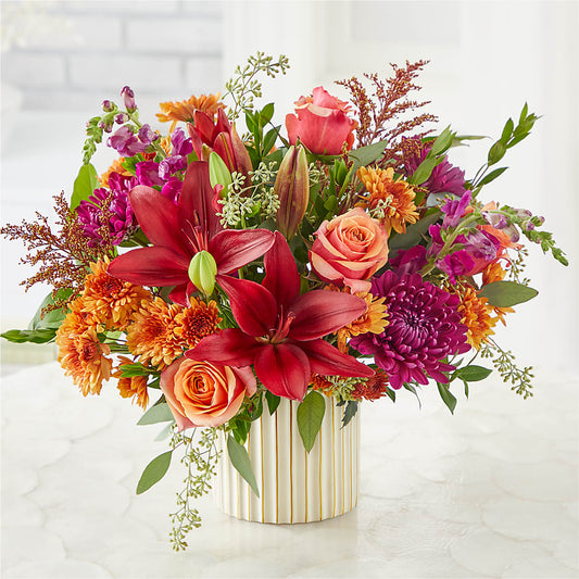Burgundy Landscape Bouquet – SIXTO'S FLOWER SHOP, Union City NJ