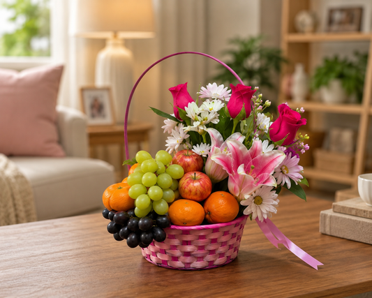 Fresh Gatherings Basket – SIXTO'S FLOWER SHOP, Union City NJ