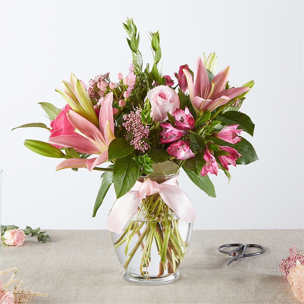 Pink Ribbon - A Florist Original – SIXTO'S FLOWER SHOP, Union City NJ