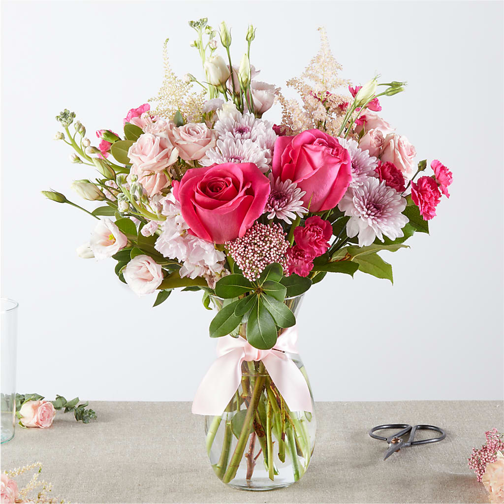 Pink Ribbon - A Florist Original – SIXTO'S FLOWER SHOP, Union City NJ
