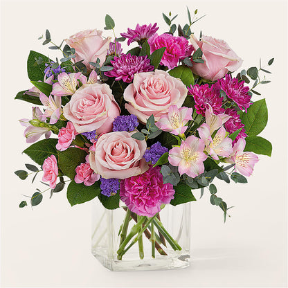 Rosy Radiance Bouquet – SIXTO'S FLOWER SHOP, Union City NJ