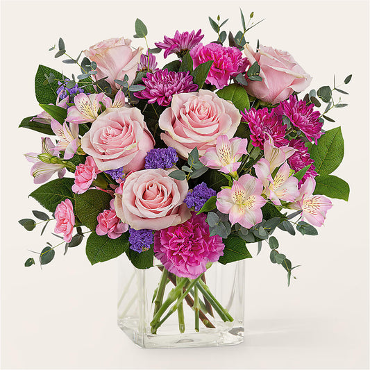 Rosy Radiance Bouquet – SIXTO'S FLOWER SHOP, Union City NJ