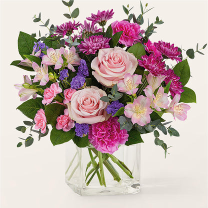 Rosy Radiance Bouquet – SIXTO'S FLOWER SHOP, Union City NJ