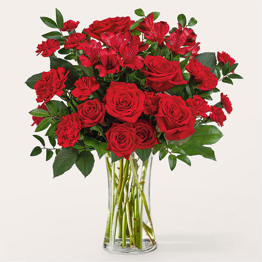 Brilliant Ruby Bouquet – SIXTO'S FLOWER SHOP, Union City NJ