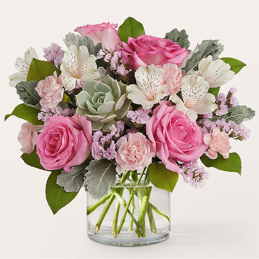 Dusty Rose Bouquet – SIXTO'S FLOWER SHOP, Union City NJ