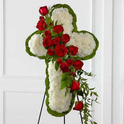 Floral Cross Easel – SIXTO'S FLOWER SHOP, Union City NJ