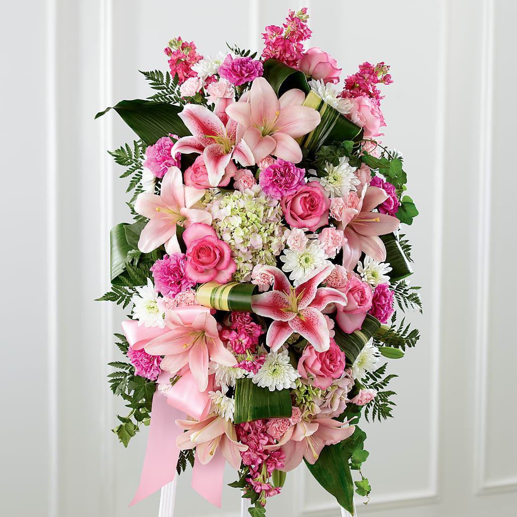 Comforting Standing Spray – SIXTO'S FLOWER SHOP, Union City NJ