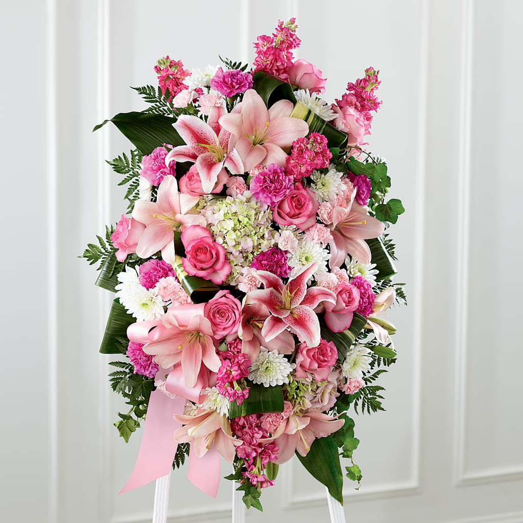 Comforting Standing Spray – SIXTO'S FLOWER SHOP, Union City NJ