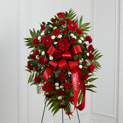 Treasured Memories Standing Spray – SIXTO'S FLOWER SHOP, Union City NJ