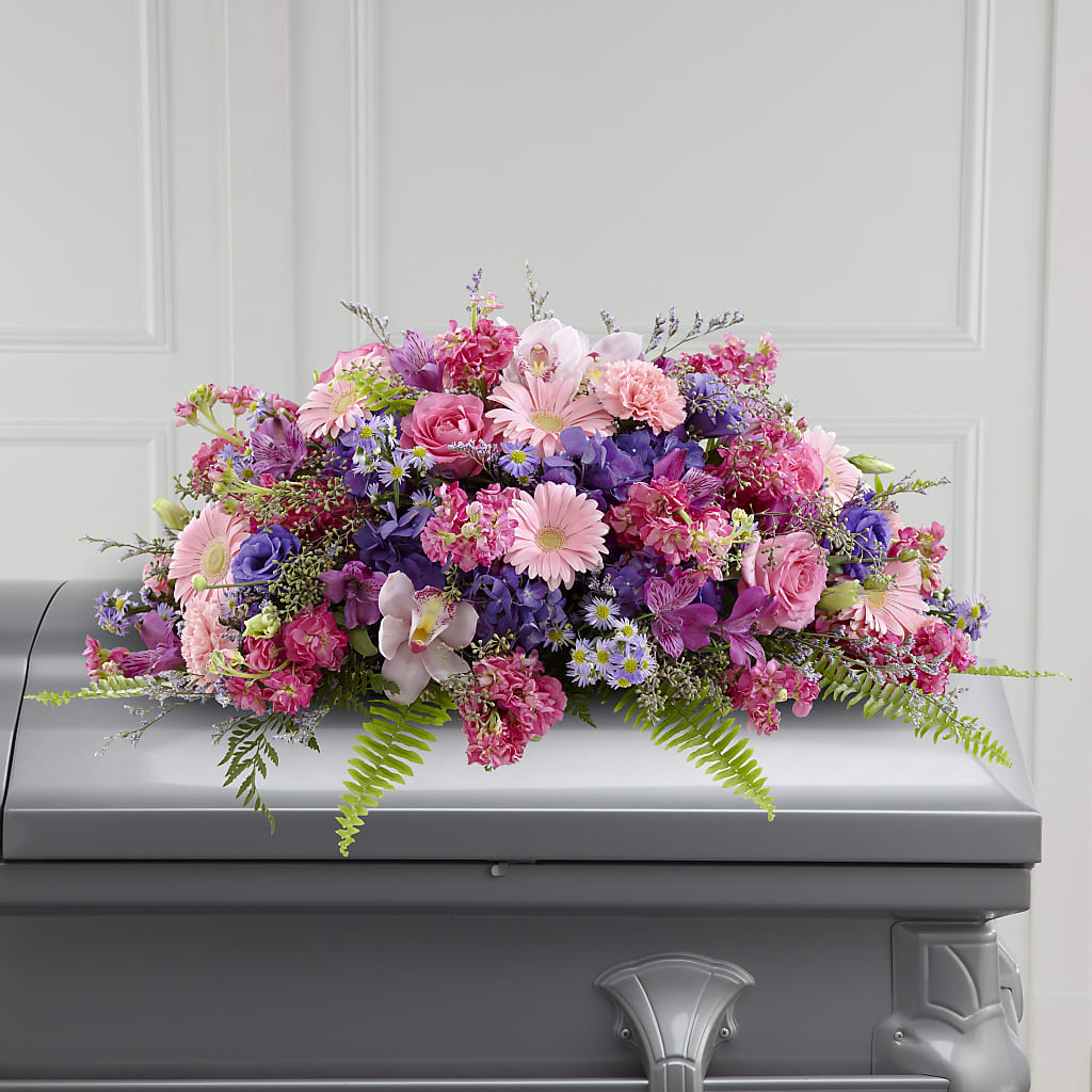 Glorious Garden Casket Spray – SIXTO'S FLOWER SHOP, Union City NJ