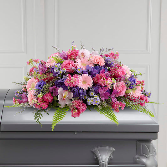 Glorious Garden Casket Spray – SIXTO'S FLOWER SHOP, Union City NJ