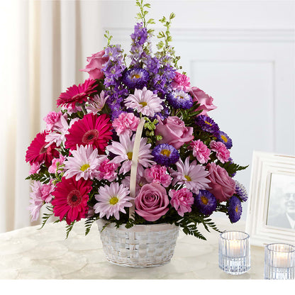 Pastel Peace Basket – SIXTO'S FLOWER SHOP, Union City NJ