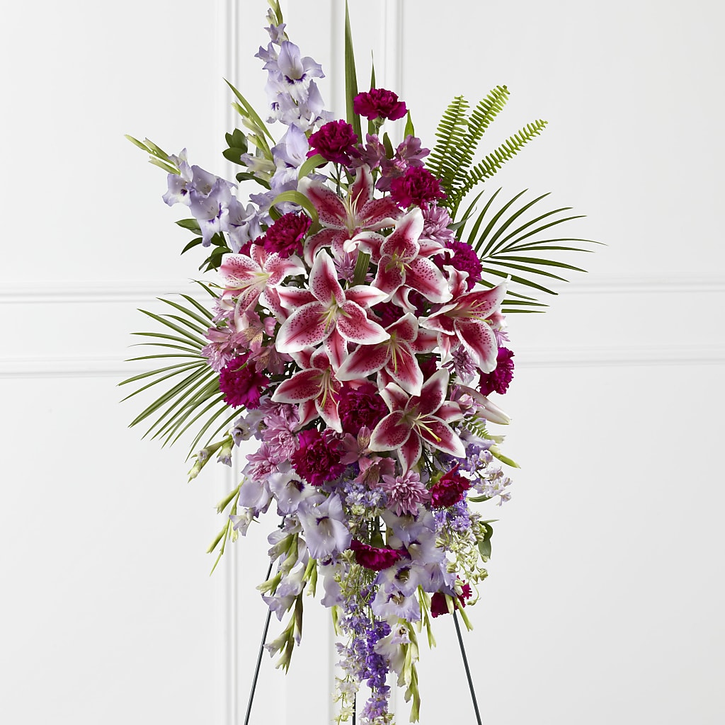 Tender Touch Standing Spray – SIXTO'S FLOWER SHOP, Union City NJ