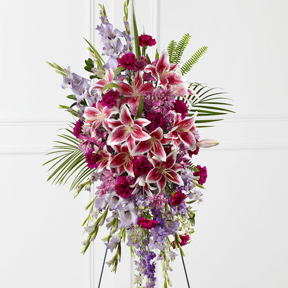 Tender Touch Standing Spray – SIXTO'S FLOWER SHOP, Union City NJ