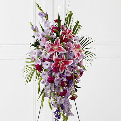 Tender Touch Standing Spray – SIXTO'S FLOWER SHOP, Union City NJ
