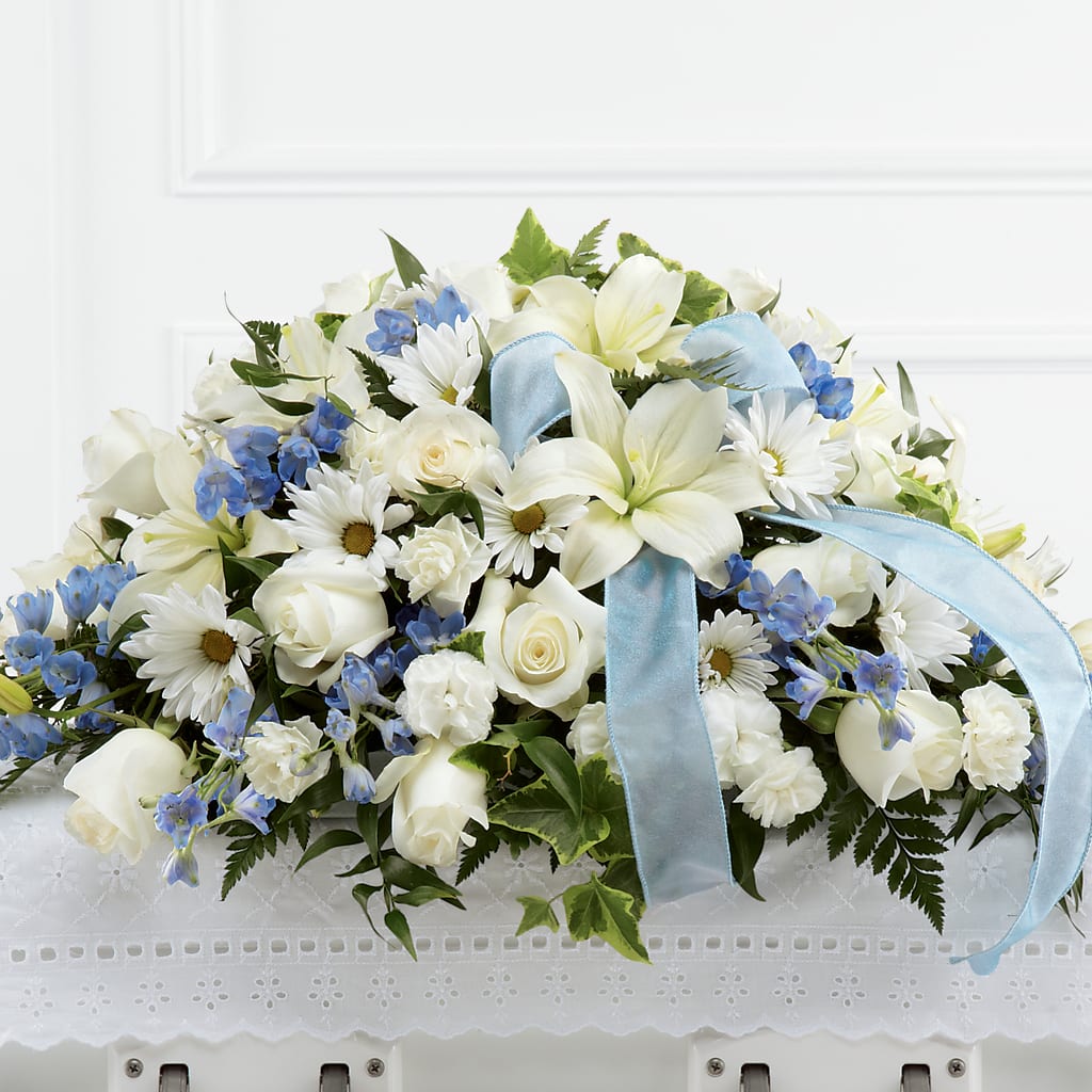 Tender Treasure Casket Spray – SIXTO'S FLOWER SHOP, Union City NJ