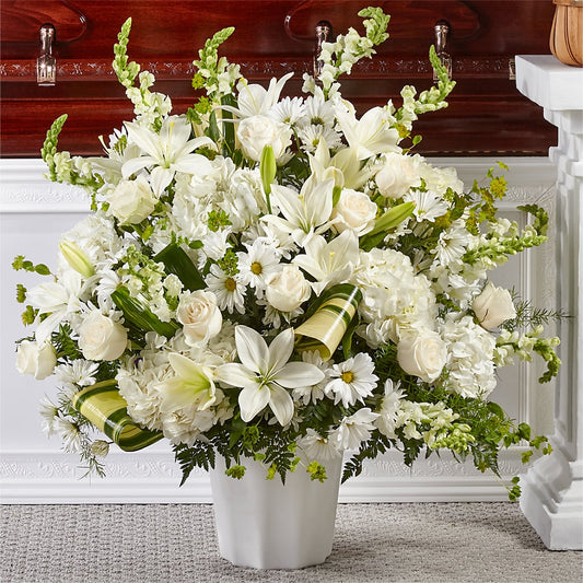 Thoughts of Tranquility Floor Basket – SIXTO'S FLOWER SHOP, Union City NJ