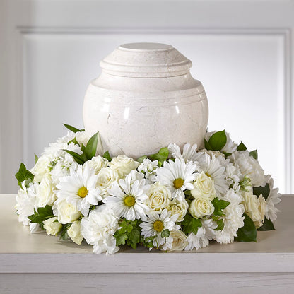 Ivory Gardens Cremation Adornment – SIXTO'S FLOWER SHOP, Union City NJ