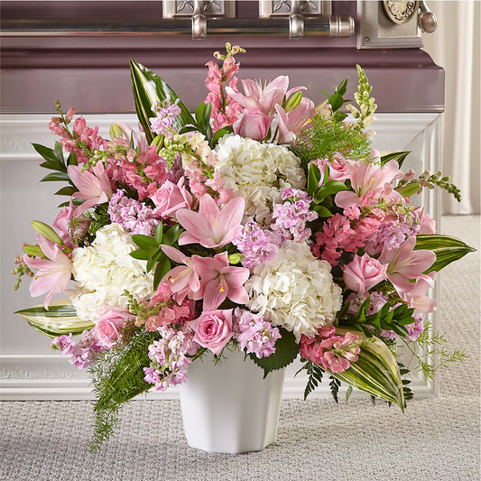 Simply Serene Floor Basket – SIXTO'S FLOWER SHOP, Union City NJ