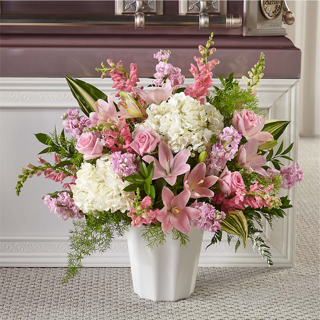 Simply Serene Floor Basket – SIXTO'S FLOWER SHOP, Union City NJ