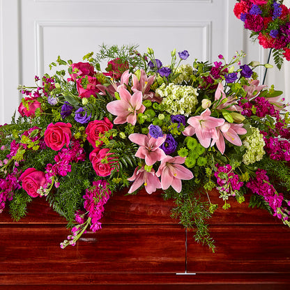 Radiant Tribute Casket Spray – SIXTO'S FLOWER SHOP, Union City NJ