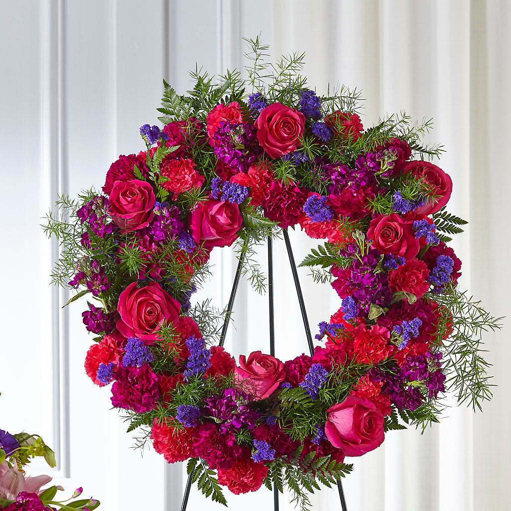 Calming Colors Wreath – SIXTO'S FLOWER SHOP, Union City NJ