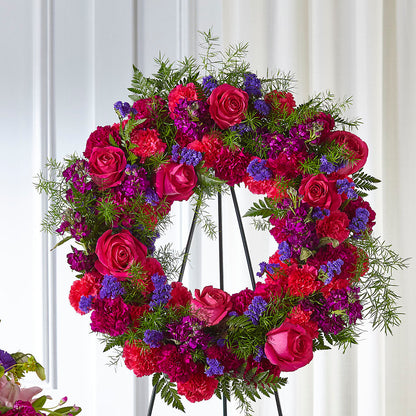 Calming Colors Wreath – SIXTO'S FLOWER SHOP, Union City NJ