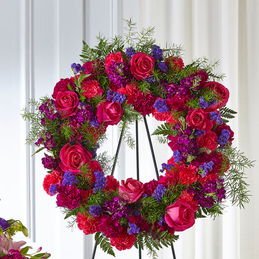 Calming Colors Wreath – SIXTO'S FLOWER SHOP, Union City NJ
